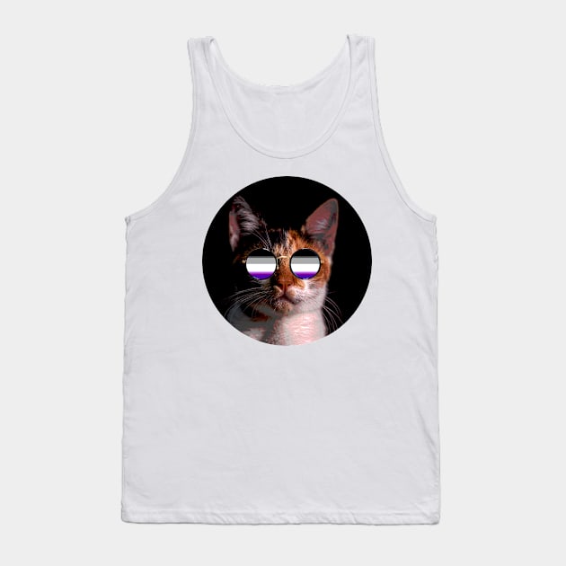 Cute Cat with Glasses Flag Tank Top by Gedwolcraeft